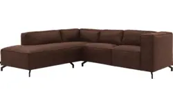 Goossens hoekbank calvin bruin micro leer - 8190320-631-01