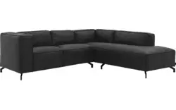 Goossens hoekbank calvin grijs micro leer - 8190320-634-01-gespiegeld