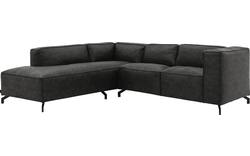 Goossens hoekbank calvin grijs micro leer - 8190320-635-01