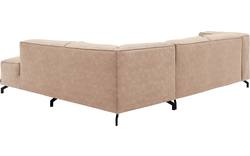 Goossens hoekbank calvin beige micro leer - 8190320-637-01-gespiegeld