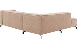 Goossens hoekbank calvin beige micro leer - 8190320-637-01