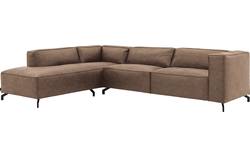 Goossens hoekbank calvin bruin micro leer - 8190321-627-01