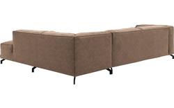 Goossens hoekbank calvin bruin micro leer - 8190321-627-01-gespiegeld