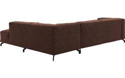 Goossens hoekbank calvin bruin micro leer - 8190321-631-01-gespiegeld