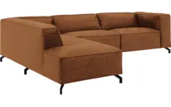 Goossens hoekbank calvin bruin micro leer - 8190321-633-01