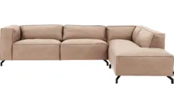 Goossens hoekbank calvin beige micro leer - 8190321-637-01-gespiegeld