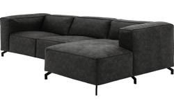 Goossens loungebank calvin grijs micro leer - 8190322-635-02