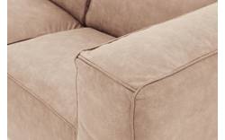 Goossens loungebank calvin beige micro leer - 8190322-637-02-gespiegeld