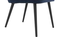 Goossens eetkamerstoel rob blauw stof - 8190375-02
