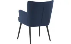 Goossens eetkamerstoel rob blauw stof - 8190376-02
