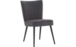 Goossens eetkamerstoel rob grijs stof - 8190377-02