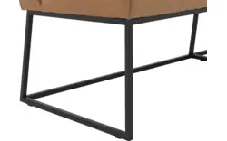 Goossens excellent eetkamerbank tom bruin leer - 8190648-02