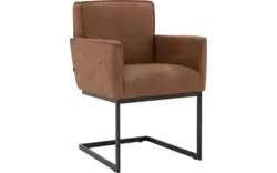 Goossens excellent eetkamerstoel tom bruin leer - 8190651-02