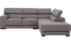 Goossens hoekbank nora grijs stof - 8190707-207-01