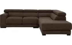 Goossens hoekbank nora bruin stof - 8190707-211-01