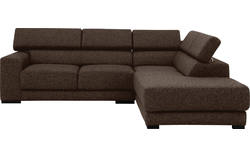 Goossens hoekbank nora bruin stof - 8190707-211-01