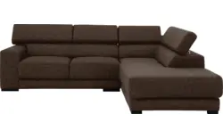 Goossens hoekbank nora bruin stof - 8190707-211-01