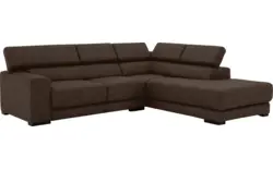 Goossens hoekbank nora bruin stof - 8190707-211-01