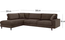 Goossens hoekbank jonas grijs stof - 8191185-1458-01-gespiegeld