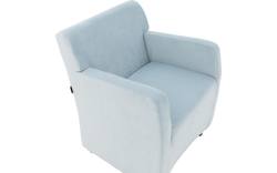 Goossens eetkamerstoel montana blauw stof - 8192119-02