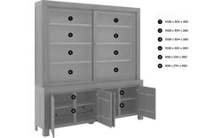 Goossens buffetkast clear blank eiken - 8170791-01