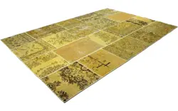 Goossens eco vloerkleed lancet geel wol - 8194359-01