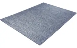 Goossens basic vloerkleed tealo blauw katoen - 8194387-01