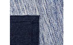 Goossens basic vloerkleed tealo blauw katoen - 8194387-01
