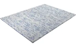 Goossens eco vloerkleed mene blauw wol - 8194398-01