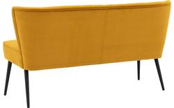 Goossens eetkamerbank rob geel stof - 8195921-02