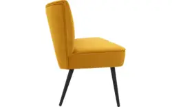 Goossens eetkamerbank rob geel stof - 8195921-02