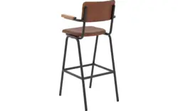 Goossens barstoel chaplin bruin leer - 8196000-02