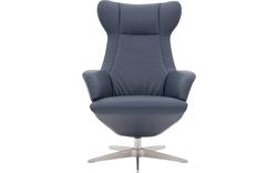 Goossens excellent relaxstoel avec blauw leer - 8196115-02