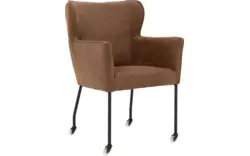 Goossens excellent eetkamerstoel leogang bruin leer - 8196134-02