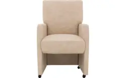 Goossens eetkamerstoel leen beige micro leer - 8196143-02