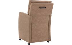 Goossens eetkamerstoel leen bruin micro leer - 8196144-03