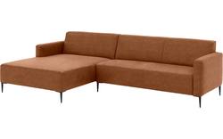 Goossens loungebank key west bruin micro leer - 8202000-399-gespiegeld-01