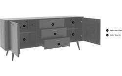 Goossens dressoir bjarte wit eiken - 8203335-01
