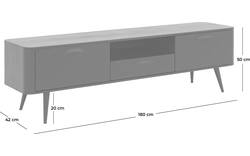 Goossens tv dressoir bjarte wit eiken - 8203314-01