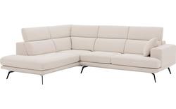 Goossens hoekbank viggo wit stof - 8203579-01
