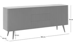Goossens dressoir seppe wit eiken - 8202882-01