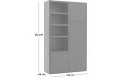 Goossens opbergkast barcelona zwart eiken - 8181418-05