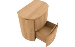 Goossens excellent nachtkastje denzo blank eiken - 8210122-02