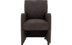 Goossens eetkamerstoel leen grijs microvezel - 8210224-02