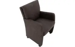 Goossens eetkamerstoel leen grijs microvezel - 8210224-02