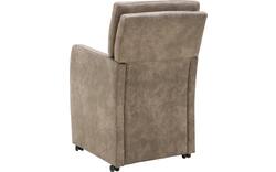 Goossens eetkamerstoel leen bruin microvezel - 8210227-03