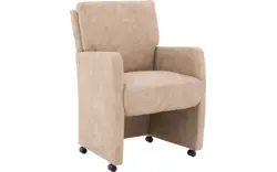 Goossens eetkamerstoel leen beige microvezel - 8210229-02