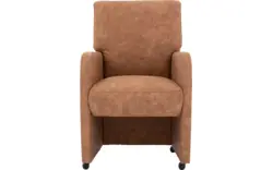 Goossens eetkamerstoel leen bruin microvezel - 8210230-02