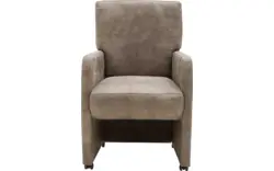 Goossens eetkamerstoel leen bruin microvezel - 8210238-02