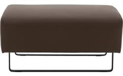 Goossens hocker montreal grijs leer - 8210393-02